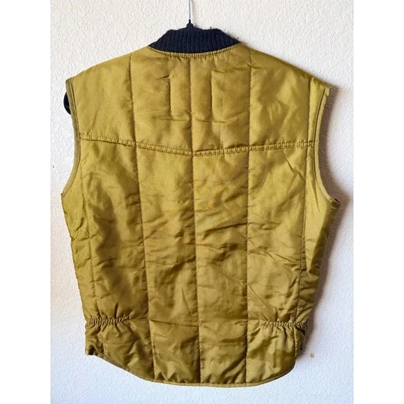 Vintage Walls Blizzard-Pruf Insulated Vest Mens Small Green Quilted Zip Up USA - Picture 3 of 7